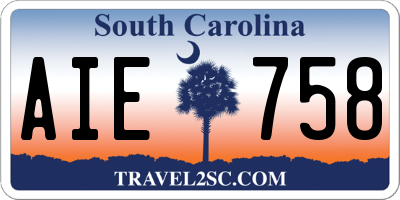 SC license plate AIE758
