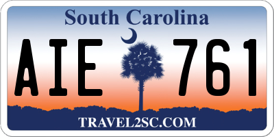 SC license plate AIE761