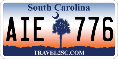 SC license plate AIE776