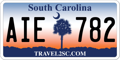 SC license plate AIE782