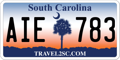 SC license plate AIE783