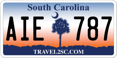 SC license plate AIE787