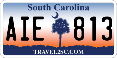SC license plate AIE813