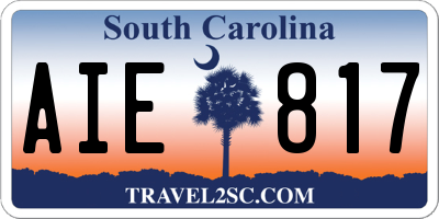 SC license plate AIE817