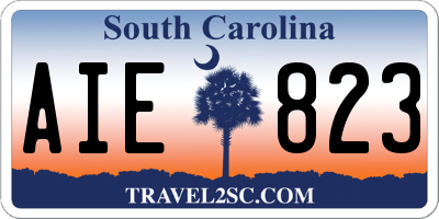 SC license plate AIE823