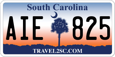 SC license plate AIE825