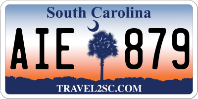 SC license plate AIE879