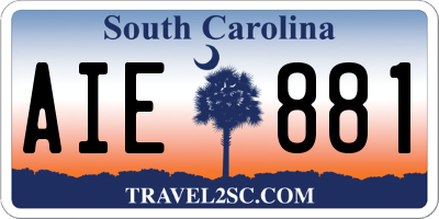 SC license plate AIE881