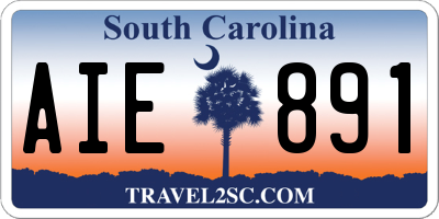 SC license plate AIE891