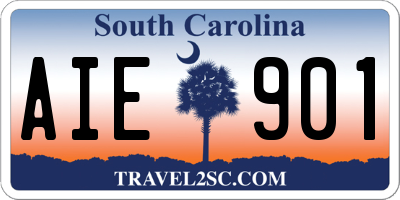 SC license plate AIE901