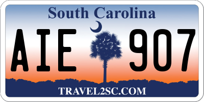 SC license plate AIE907