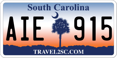SC license plate AIE915
