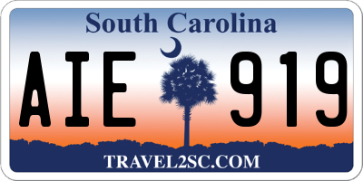 SC license plate AIE919