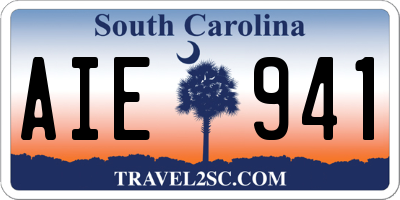 SC license plate AIE941