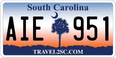 SC license plate AIE951