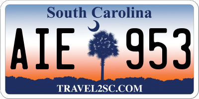 SC license plate AIE953