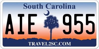 SC license plate AIE955