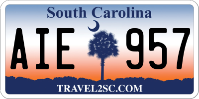 SC license plate AIE957