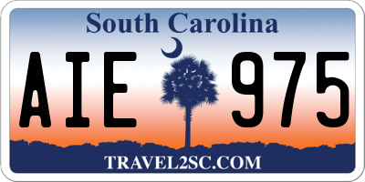 SC license plate AIE975