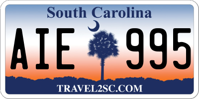 SC license plate AIE995