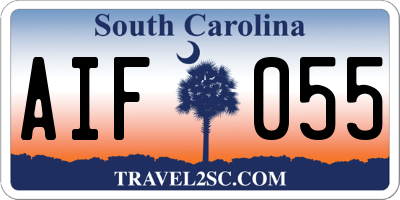 SC license plate AIF055