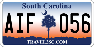 SC license plate AIF056