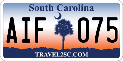 SC license plate AIF075