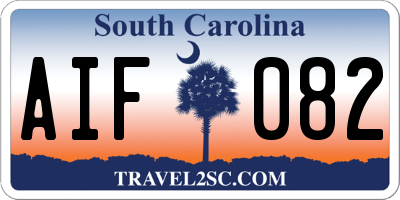 SC license plate AIF082