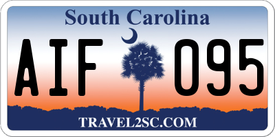 SC license plate AIF095