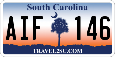 SC license plate AIF146