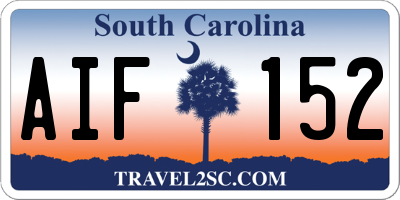 SC license plate AIF152