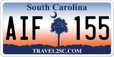 SC license plate AIF155