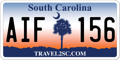SC license plate AIF156