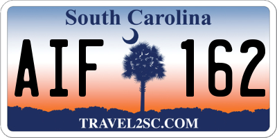 SC license plate AIF162