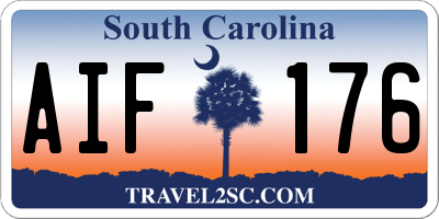 SC license plate AIF176