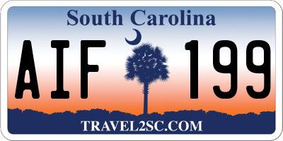SC license plate AIF199