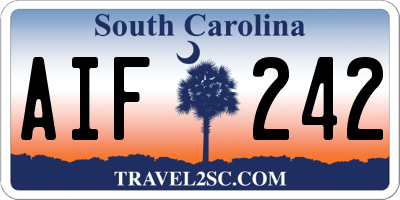 SC license plate AIF242