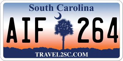 SC license plate AIF264