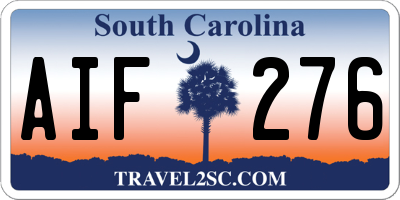 SC license plate AIF276