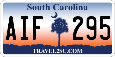 SC license plate AIF295