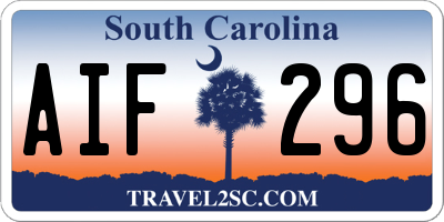 SC license plate AIF296