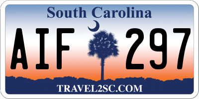 SC license plate AIF297