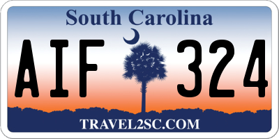 SC license plate AIF324