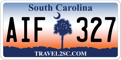 SC license plate AIF327