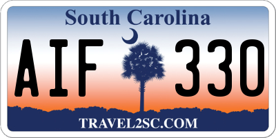 SC license plate AIF330