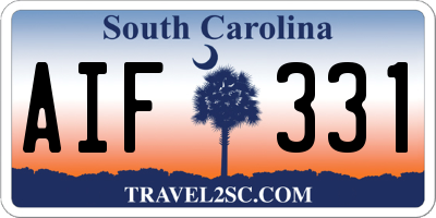 SC license plate AIF331