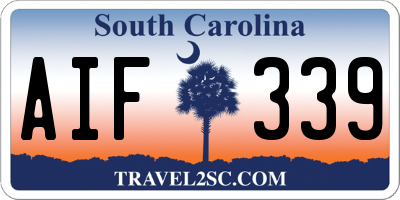 SC license plate AIF339