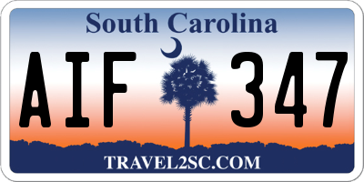 SC license plate AIF347