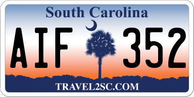 SC license plate AIF352