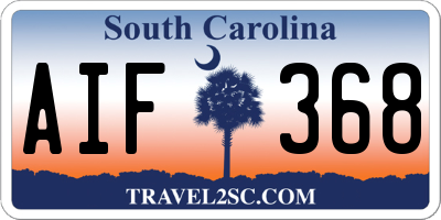 SC license plate AIF368